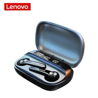 lenovo bluetooth 5 1 headphone wireless earphone qt81 stereo sound headset touch button with 1200mah charging case mobile power