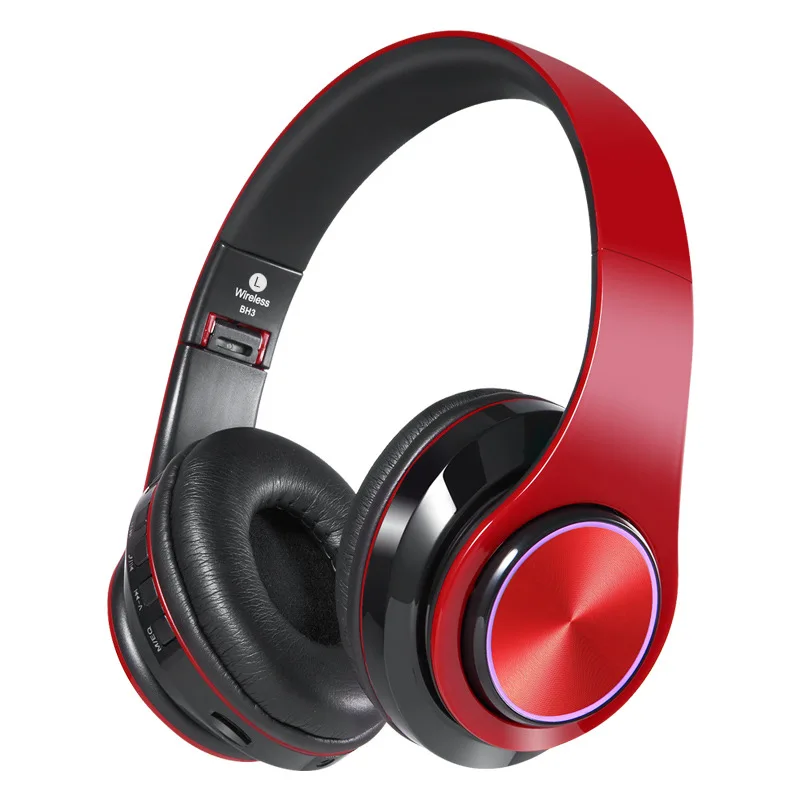 CEOWEN Wireless Bluetooth Headphone Seven Color Lights Foldable Portable Sports Headset With Microphone Support Memory Card | Электроника