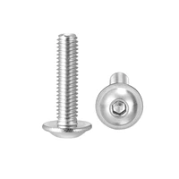 uxcell m3x12mm 304 stainless steel flanged button head socket cap screws 50 pcs
