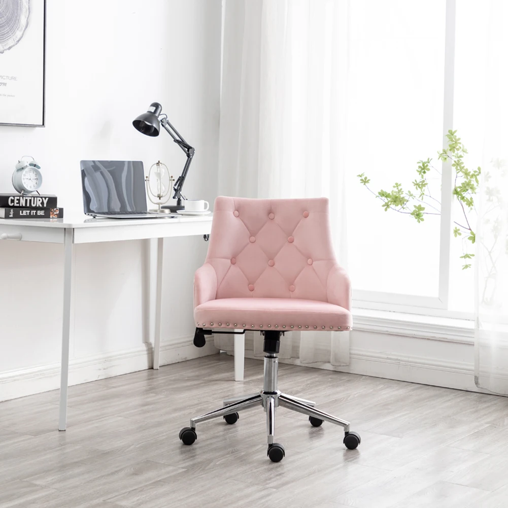 

Furniture Home High Back Office Chair Modern Design Velvet Desk Task Chair with Arms in Study Bedroom