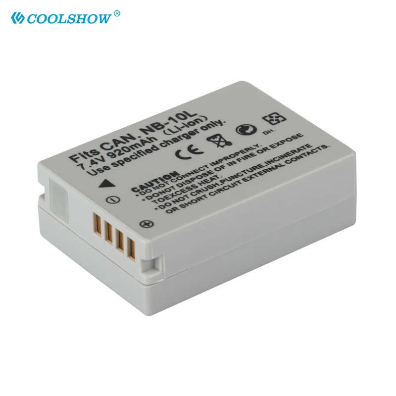 

NB-10L NB 10L NB10L Battery 920mAh For Canon SX40 HS SX40HS SX50 HS SX50HS G1 X G15 G16 SX60 HS G3X Camera Batteries