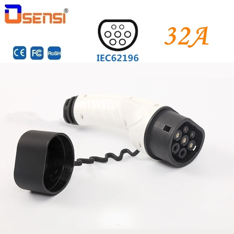 Переходник OSENSI Type 2 IEC 62196 32A EV разъем Mennekes электрическая Автомобильная боковая