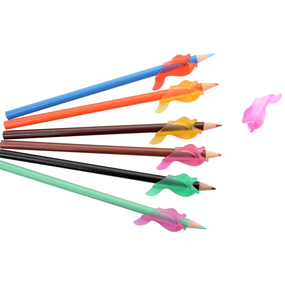 

10 Pcs Pen Grip Silicone Pencil Handles Kids Learning Writing Posture Pen Holder Correction Stationery Supplies Wholesale