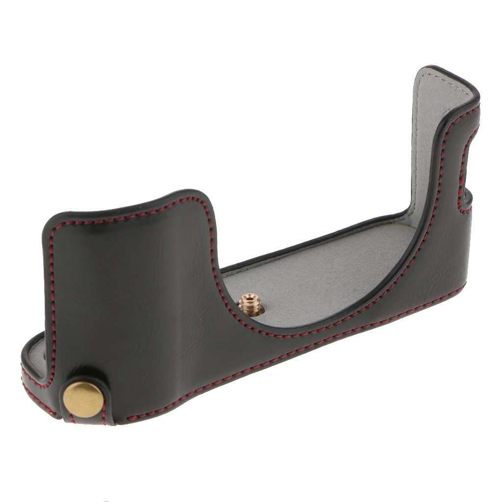 Кожаный получехол для Fujifilm Fuji X100F черный защитный чехол цифровых камер|Сумки