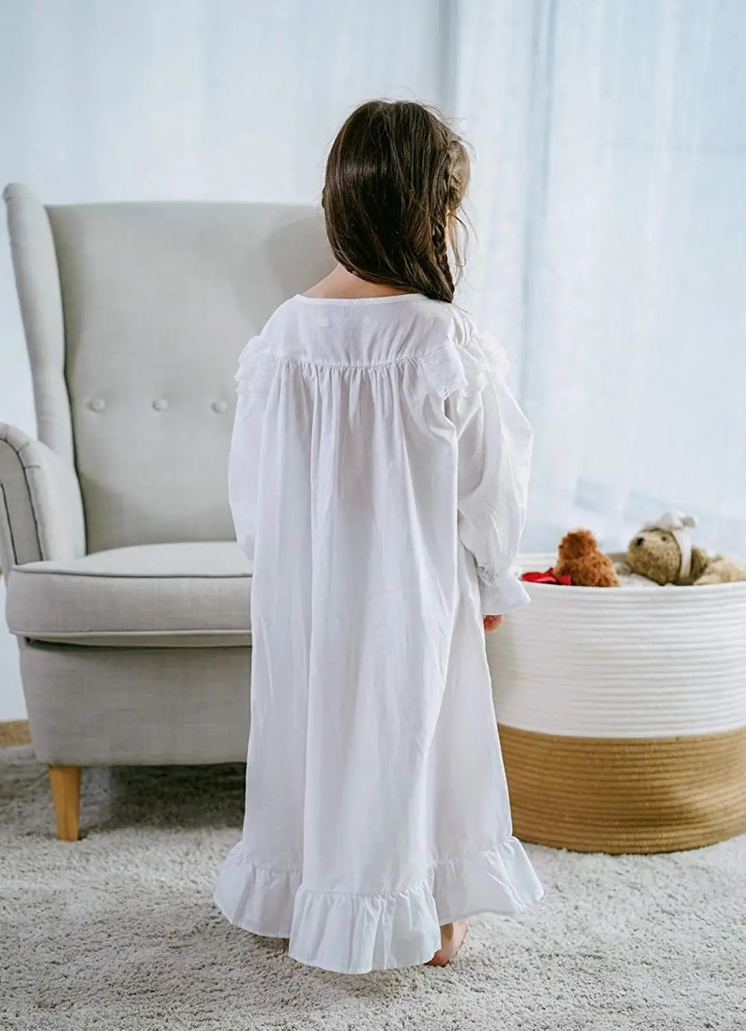 Baby Girl Clothes Princess Nightgown Long Sleeve Sleep Shirts Nightshirts Pajamas Christmas Dress Sleepwear kids for 3-12 Years