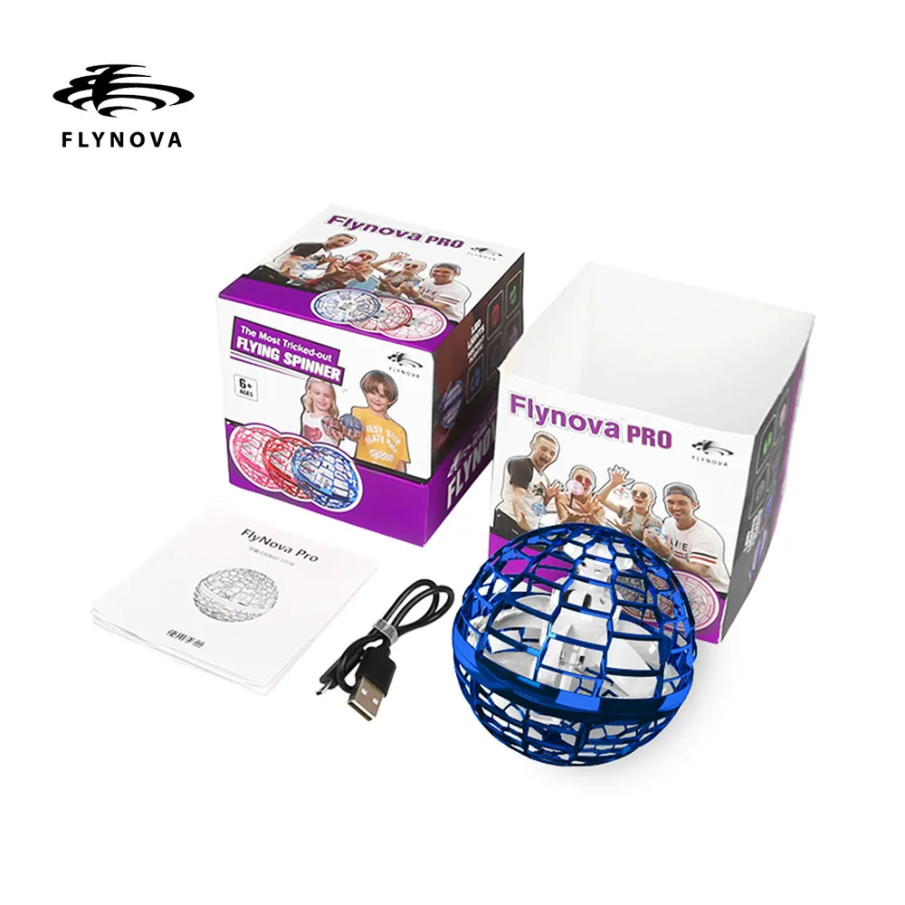 Дрон Flynova Pro летающий мини-вертолет НЛО Flyorb Boomerang ручной Индукционное управление