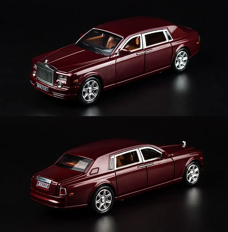 KIDAMI Rolls Royce 1:24 Масштаб литья под давлением модель автомобиля игрушечные машинки Вытяните назад звуковой светильник Коллекция подарков для детей и взрослых