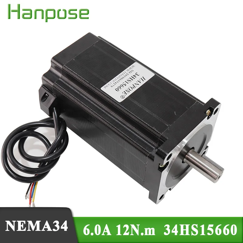 Nema34 фрезерный станок с ЧПУ аксессуары 86 шаговый двигатель 156 мм 6A 12N.m 34HS15660 14 для 3D