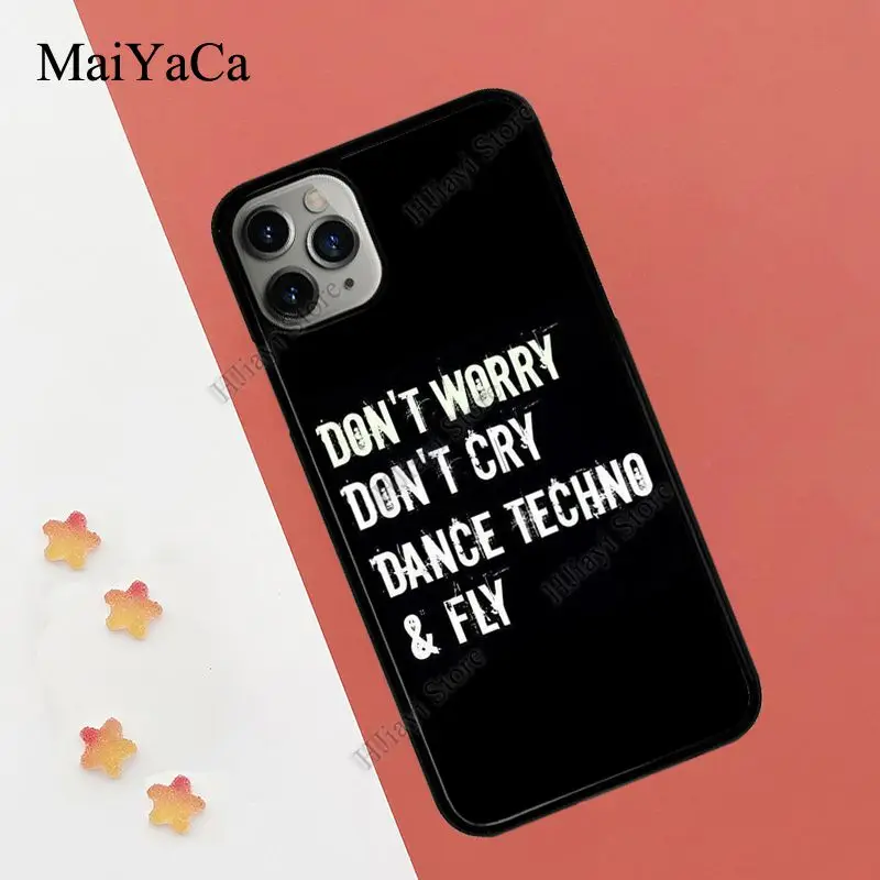 Love Techno Music Quotes Case For iPhone 7 8 Plus 6S SE 2020 Cover 12 13 mini 11 Pro Max XS X XR  Мобильные телефоны