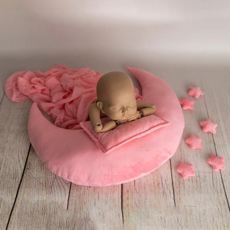 

10 шт новорожденных Подставки для фотографий ребенок позирует подушка в форме полумесяца + звезды + квадратная подушка