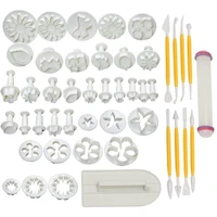 14 sets of cake tools 46 pieces flower fondant cake candy craft decoration kitbiscuit mold icing spindle cutting tool