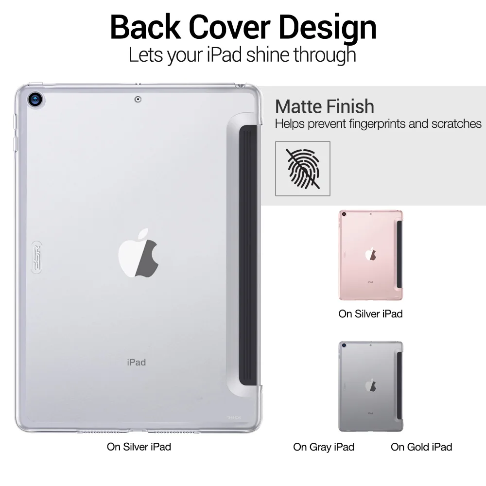 ESR чехол для iPad 7 10,2 прозрачный ТПУ задняя крышка тонкий отскок мягкий чехол для iPad 7th чехол подходит с Умной клавиатурой
