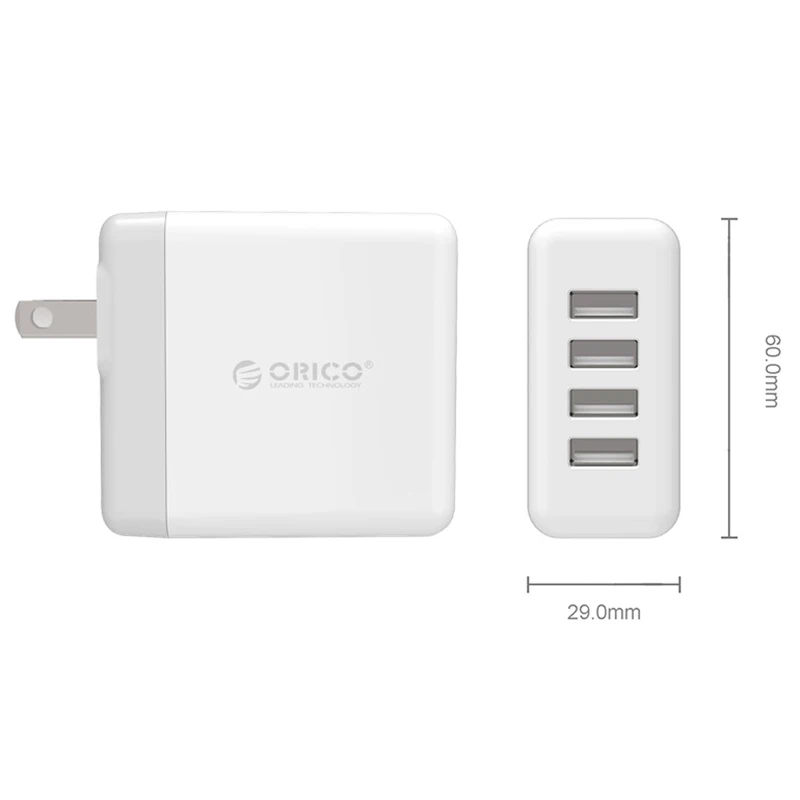 Orico Dcv-4U 4 порта Usb зарядное устройство 5V 2.4A настольное умное адаптер для Мобильный