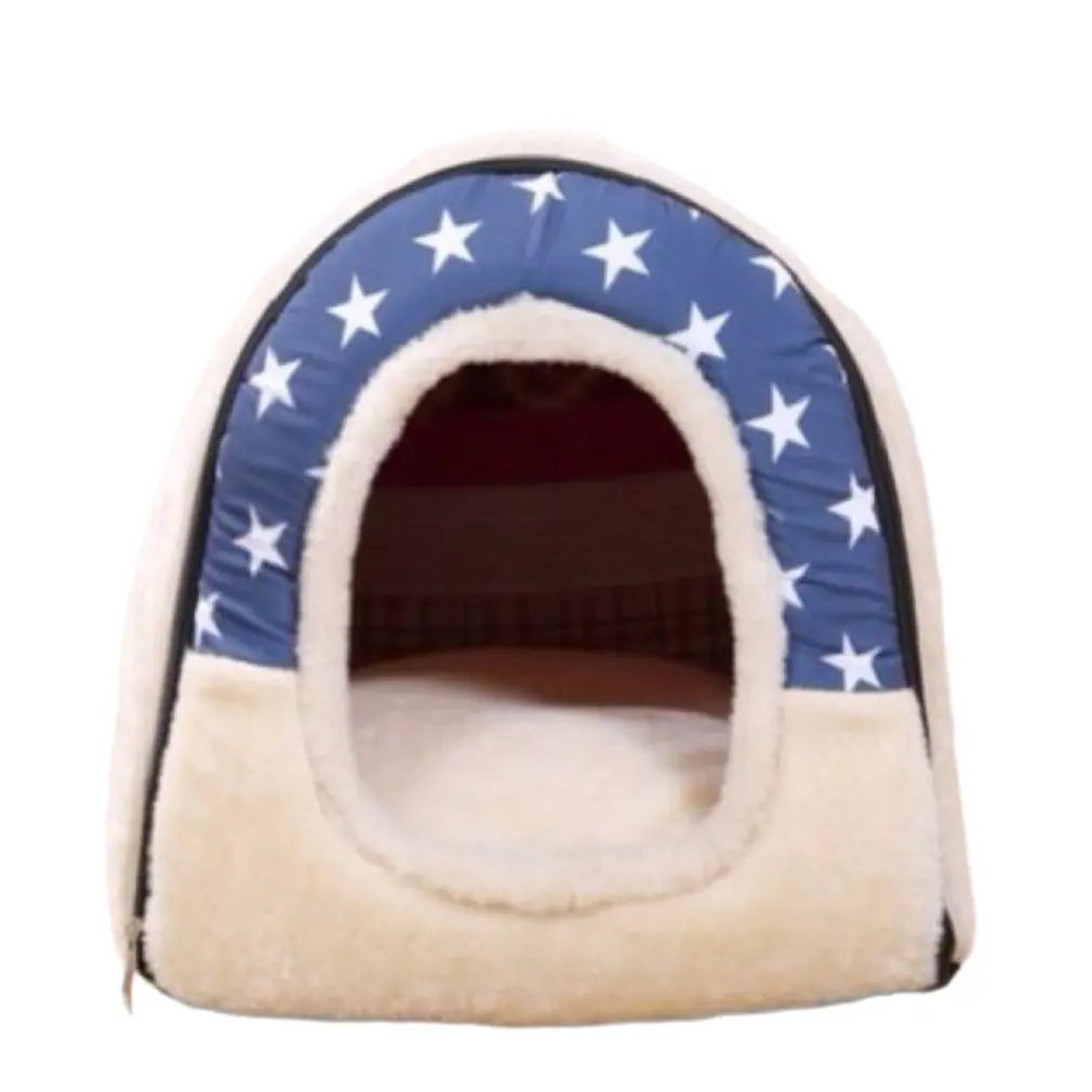 

Foldable Cat House Winter Warm Washable Dog Bed Sleeping Plush Mat Small Dogs Cats Home Nest Puppy Shelter