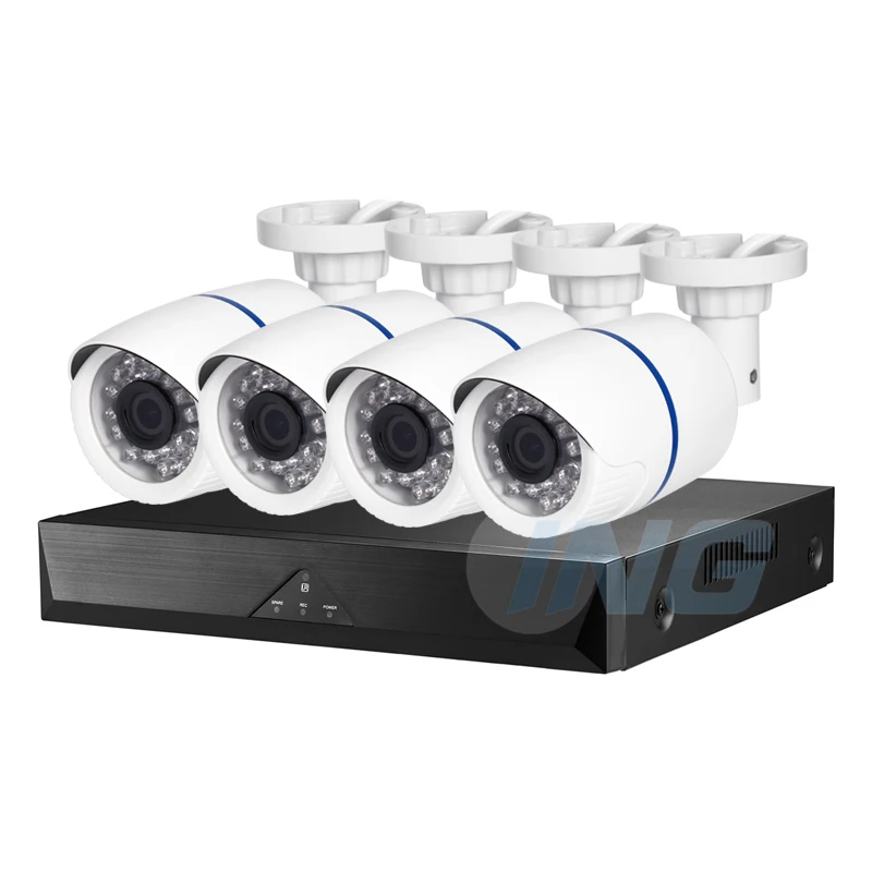 Водонепроницаемая цилиндрическая IP-камера видеонаблюдения HD H.265 4 канала 3 Мп/1080P |