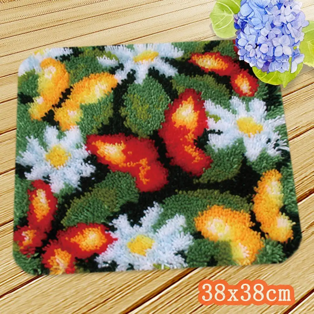 DIY Kit Almofadas рукоделие цветок защелка Крюк Подушка Knooppakket Klink Haak Kleed Bloemen коврик Cuscini