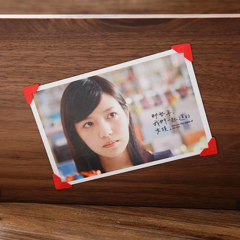 

Korea Creative Phase Corner Stickers Retro Solid Color Paper Photo Fixed Corner Stickers Old Photo DIY Album Corner Stickers