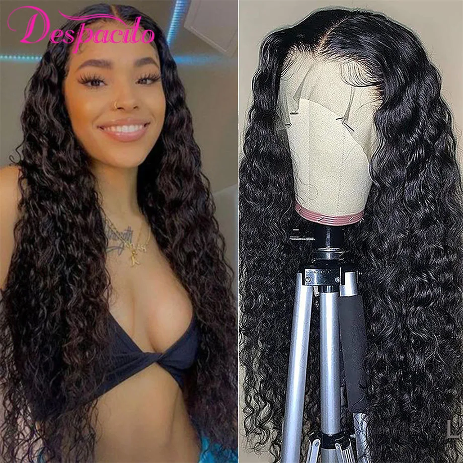 

Brazilian Deep Curly Lace Front Human Hair Wigs For Women T Part 13x1 Lace Frontal Wig 4x1 5x1 6x1 Lace Closure Cheap Wigs Sale