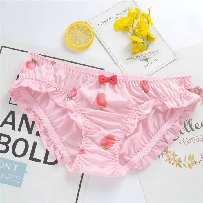 pink Новое нижнее белье для девочек, сатиновые женские мягкие удобные трусы, дышащие, высокое качество, женское нижнее белье, женские трусики - Цвет: pink