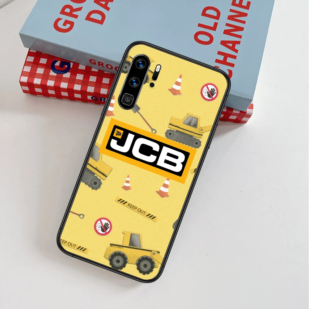

JCB Excavator Car Phone Case For Huawei P Mate Smart 10 20 30 40 Lite Z 2019 Pro black Funda Tpu Coque Pretty Hoesjes Trend