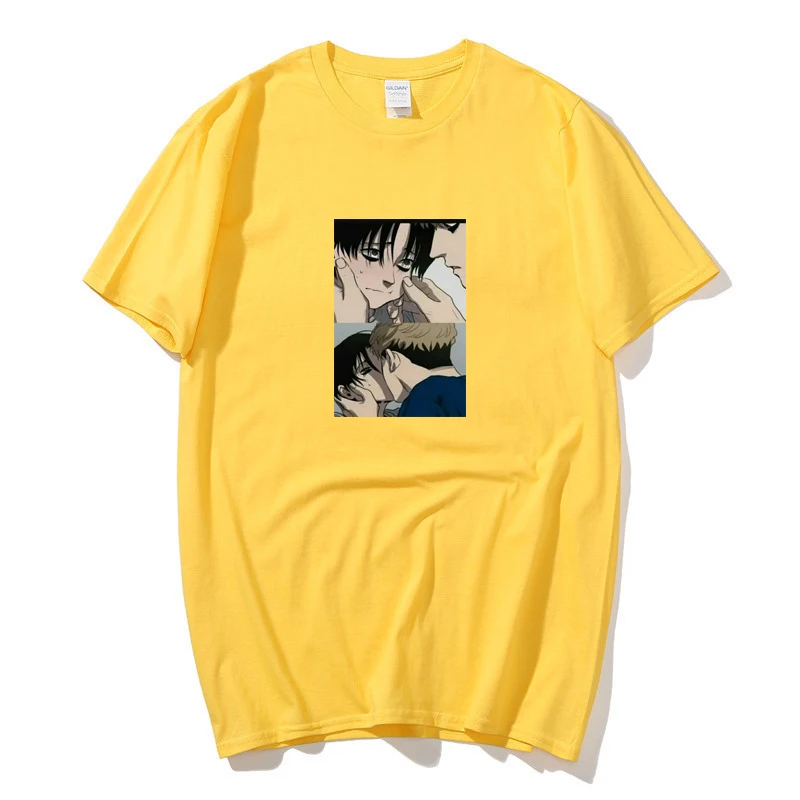 

2021 New Street Japanese Manga Print T-shirt Men's Fashion Harajuku Ladies Casual Round Neck Print Short Sleeve