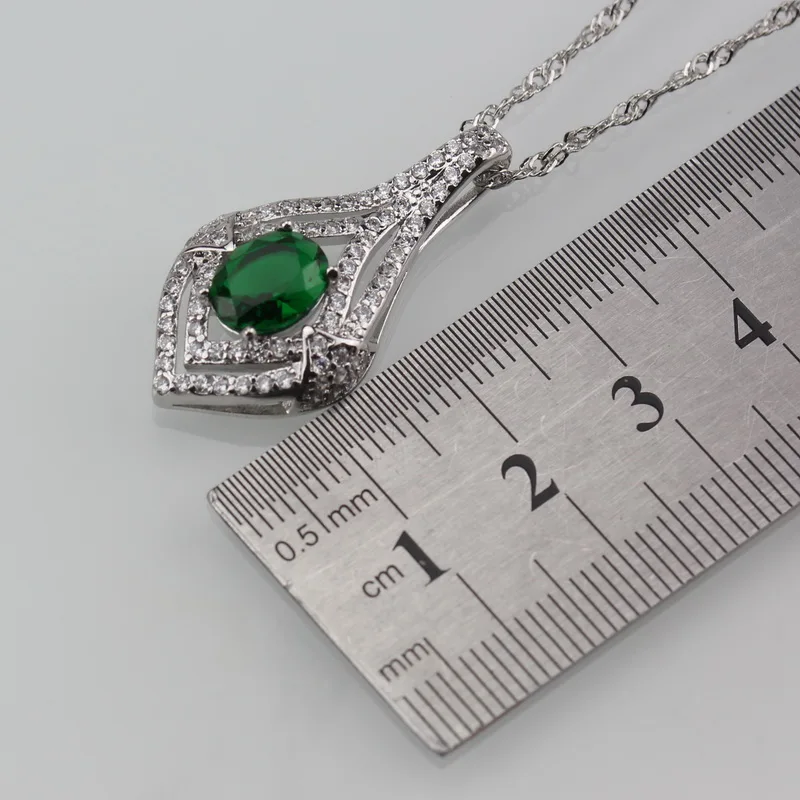 Женский комплект ювелирных изделий серьги и ожерелье серебряного цвета с