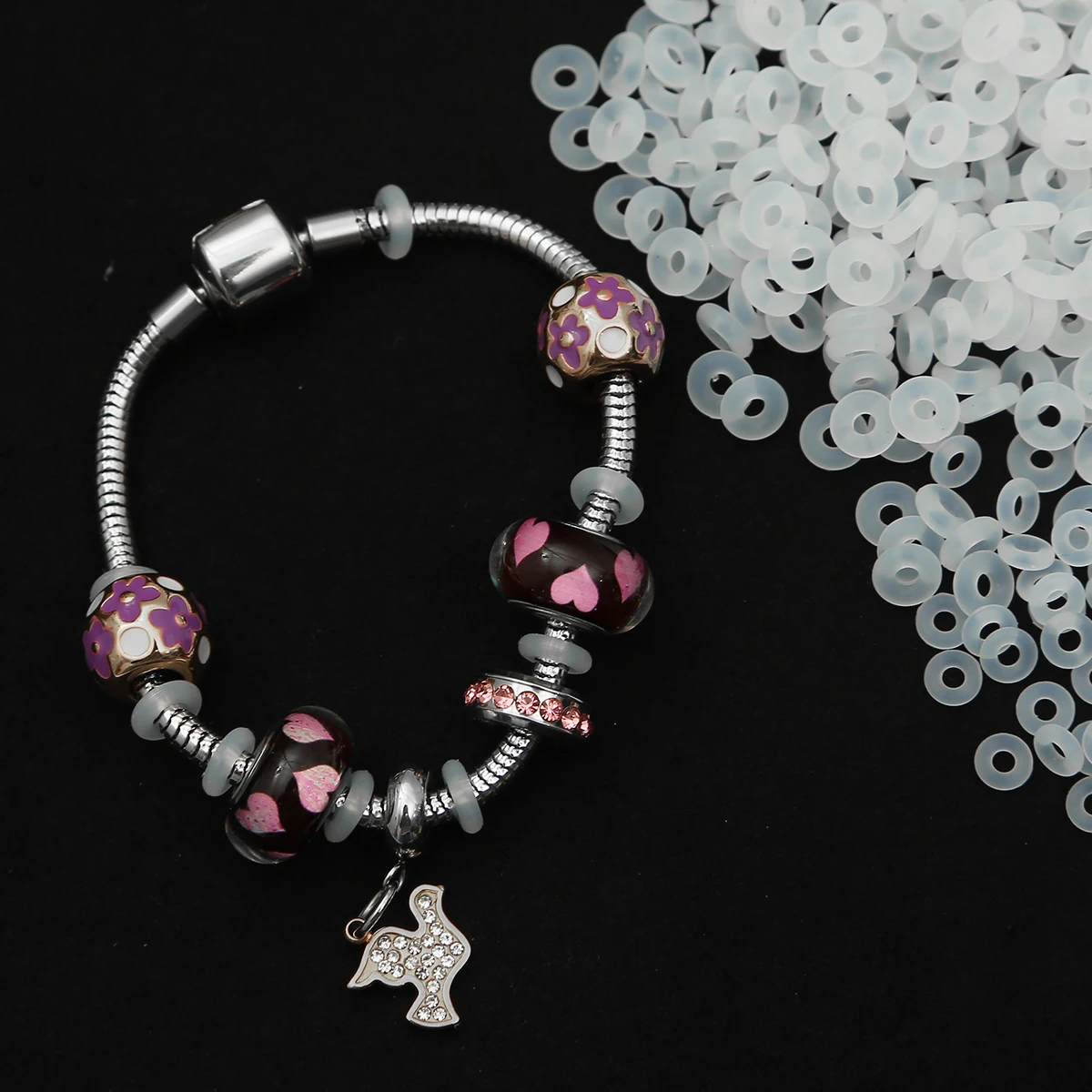 25 шт. силиконовые Нескользящие пробки для браслетов ожерелий