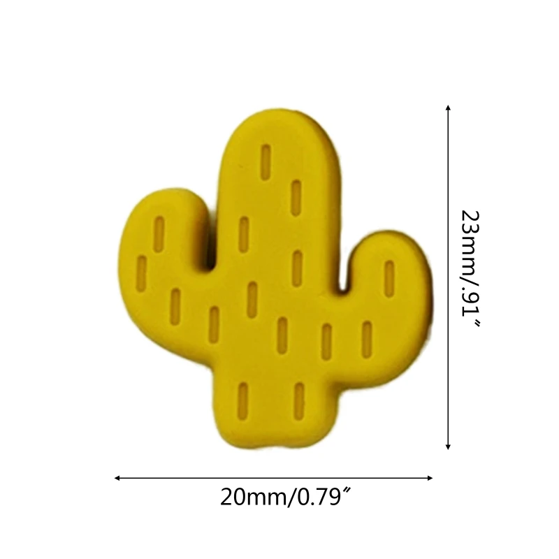 

10 Pcs BPA Free Food Grade Silicone Soother Molar BeadsNewborn Infants Toddler Teething Toy Cactus Baby Teether