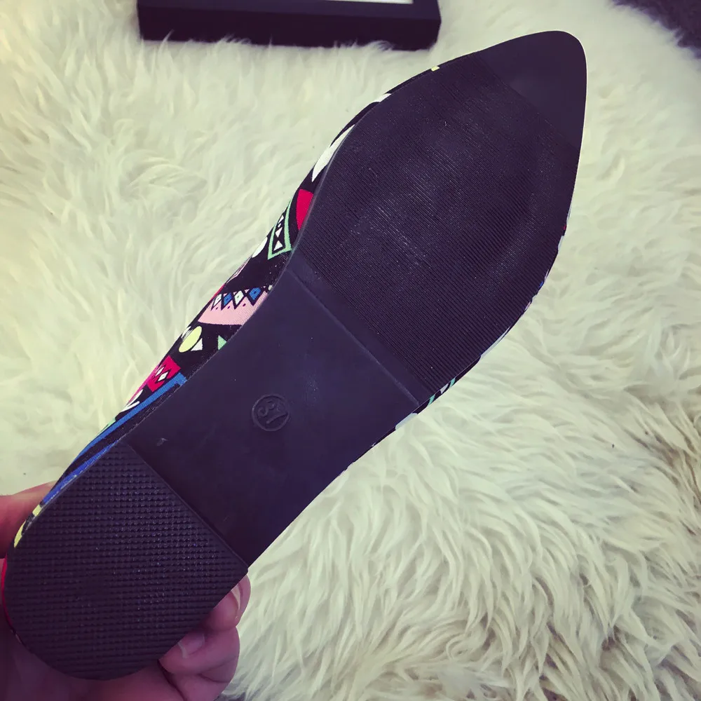 

Women's Shoes Flat Shoes Ladies Casual Multi-color Pointed Shoes Four Seasons Ballet Shoes Printed Pointed Shoes Chaussures#10