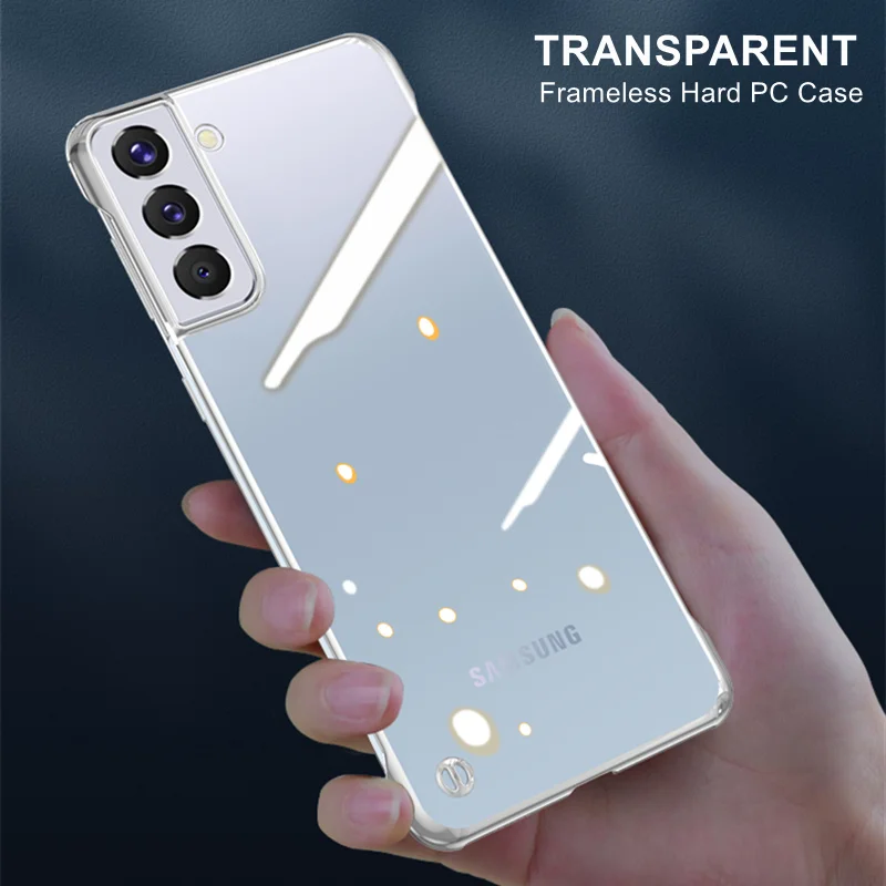 Ultra Thin Transparent Hard Case for Samsung Galaxy S22 Plus S23 Ultra 5G Frameless Cover Hard Plastic Case For Note 20 S20 FE