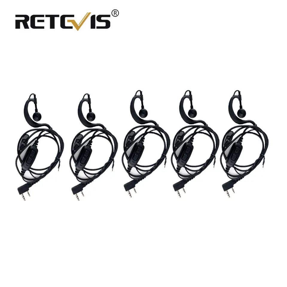 5 шт. двойной толчок для разговора PTT радио наушник гарнитура Baofeng UV82 UV 5R BF 888s Retevis