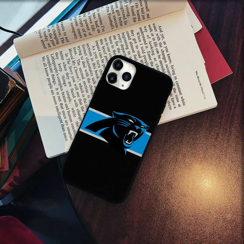 

Carolina panther rugby Phone Case for iPhone 11 12 pro XS MAX 8 7 6 6S Plus X 5S SE 2020 XR Soft silicone cover shell funda capa