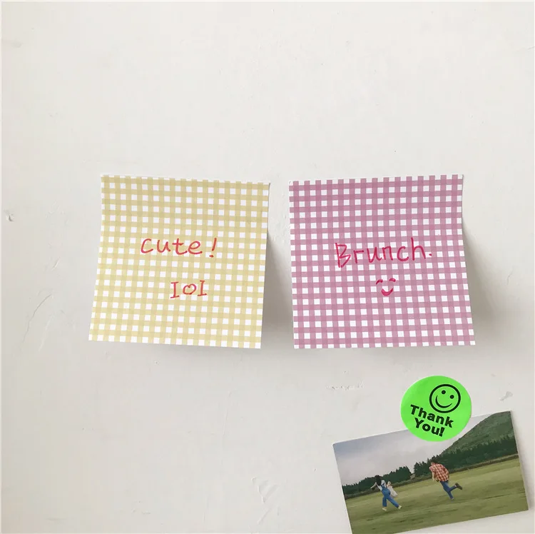 50 страниц каждый 6 видов ярких цветов плед post-it note DIY Скрапбукинг материал Примечание сообщение сетки шаблон