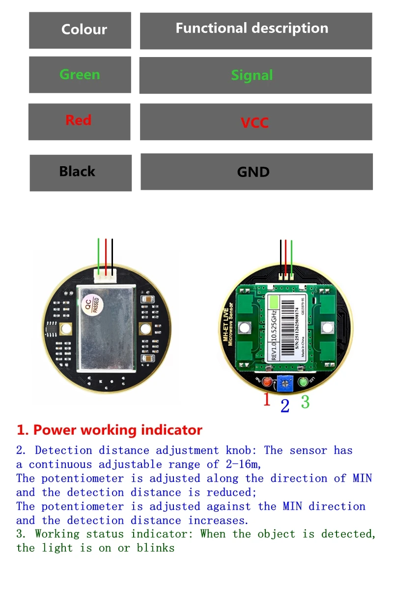 Doppler 2-16M Radar Human Body Induction Switch Module HB100 X 10.525GHz Microwave Sensor For Ardunio HB100X