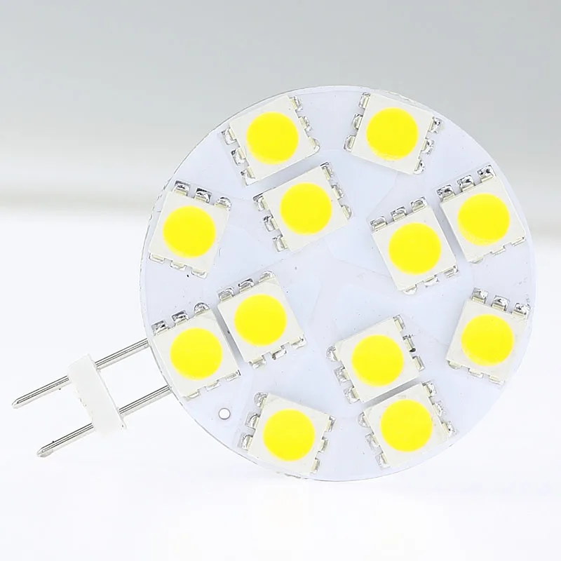 12 светодиодных ламп G4 с широким напряжением переменный ток/DC10 30V 5060 SMD лампы для