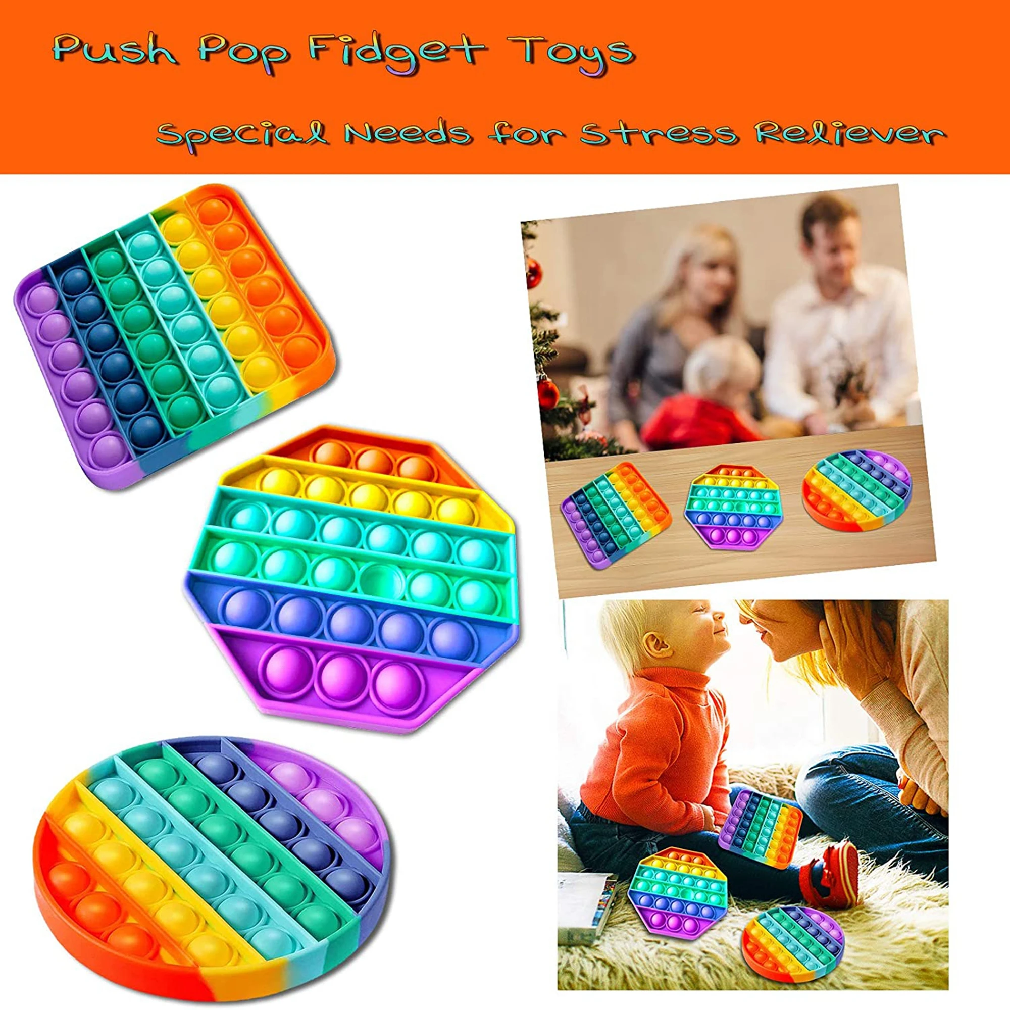 

Fidget Toys Set Pop Squeeze Toys Children Creative Gift Pack Squishy Sensory Decompression Stress Relief Antistress For Adults