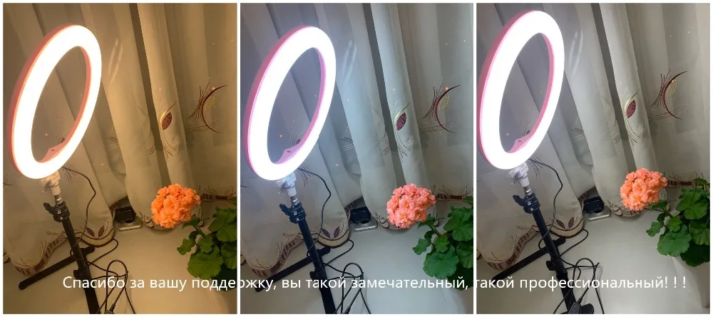 Светодиодный кольцевой светильник для селфи для студийной фотосъемки с затемнением заполняющий кольцевой светильник со штативом для смартфона с накладным кронштейном CD50 T03 Y2