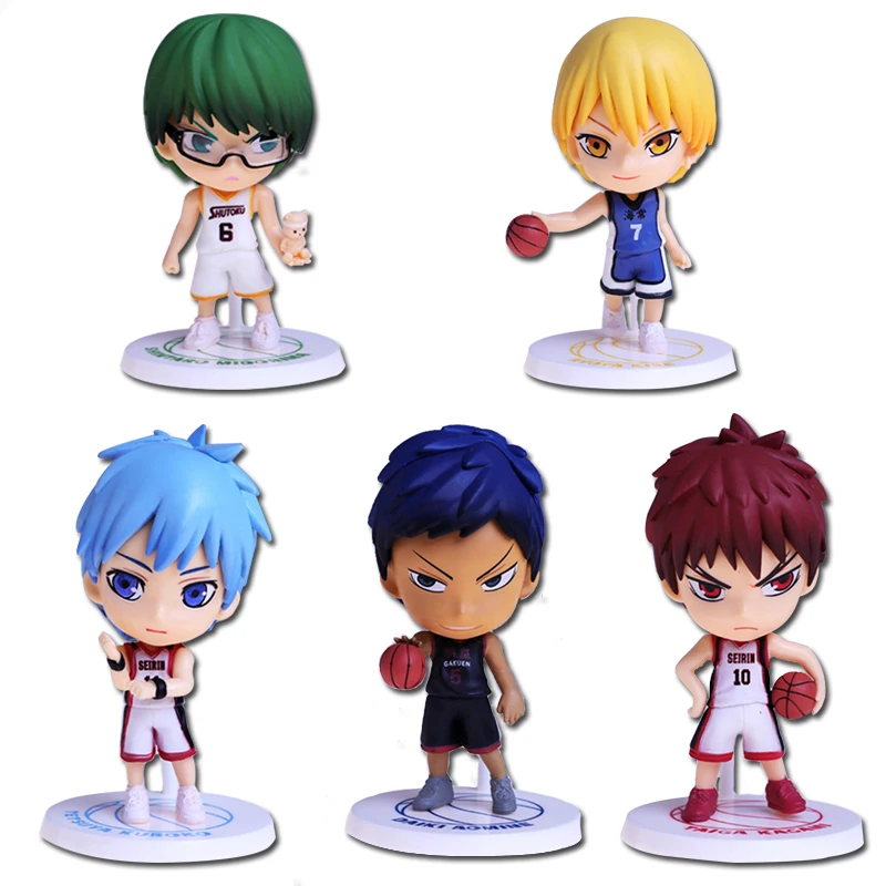 

Anime Kuroko's Basketball Kuroko Tetsuya Kagami Taiga Kise Ryota Midorima Shintaro Aomine Daiki Q Version Figures Toys 5pcs 6pcs