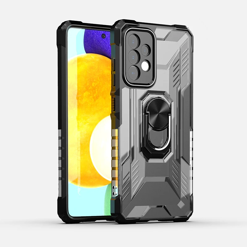 

Чехол с кольцом-держателем для Samsung M22, M32, M12, 4G, M02S, M02, M42, 5G F12, F22, F02S, бронированный чехол-подставка, держатель для пальцев, прозрачный противоу...