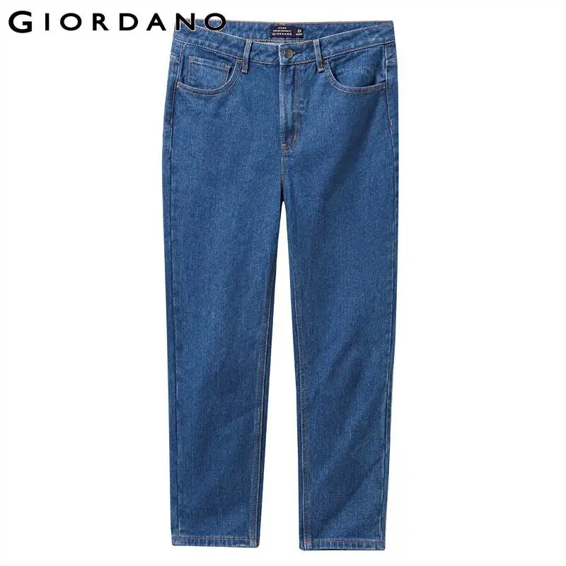Giordano женские джинсы с высокой талией до щиколотки джинсовые брюки эластичные пять карманов классический стиль джинсы Сальса Feminina 05429334