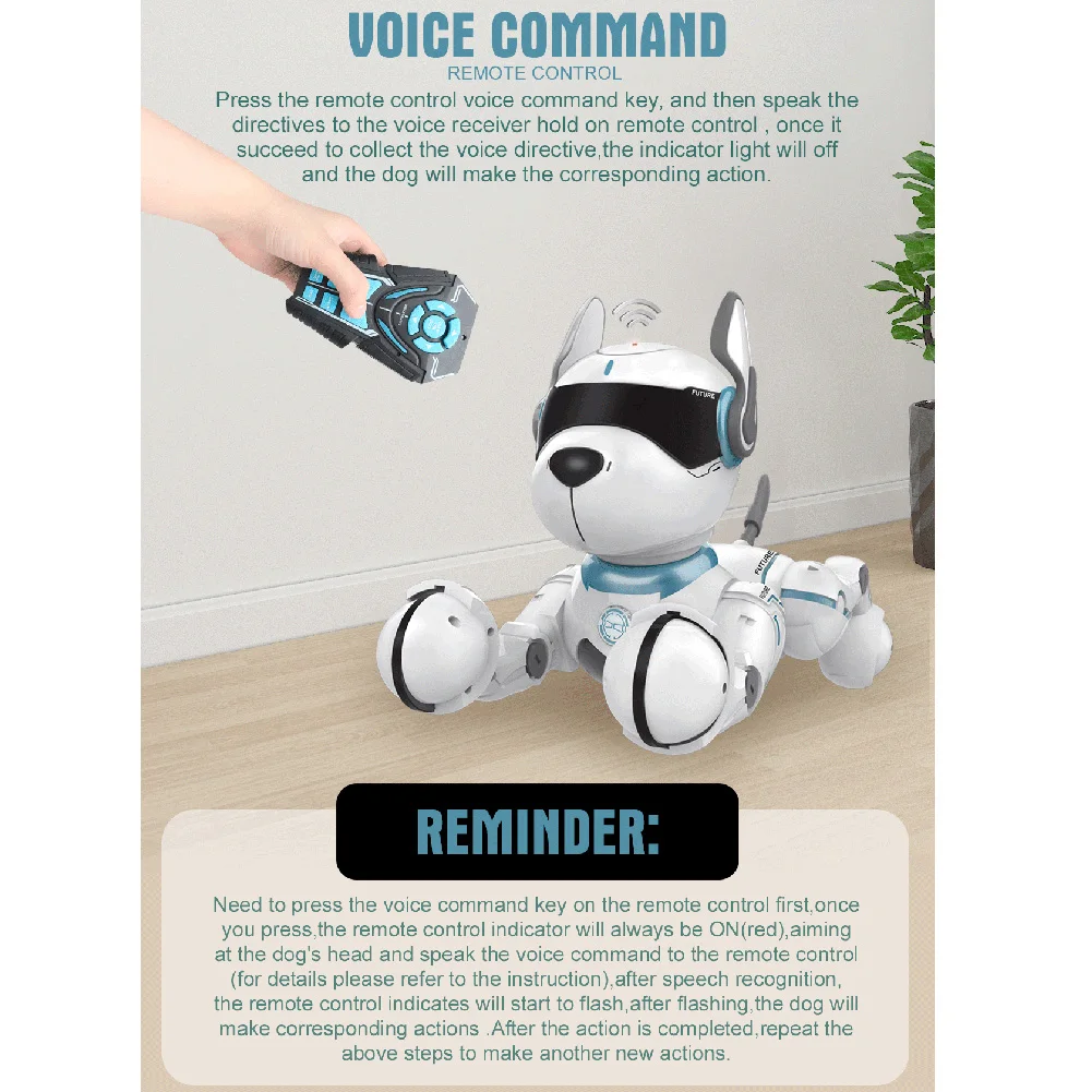 Голосовые команды RC собака с дистанционным управлением умное программирование