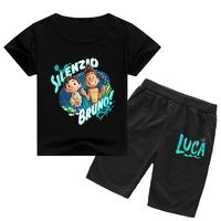 luca disney kids boy summer shorts suit t shirt cotton short sleeve t shirt shorts two pieces pixar fashion anime clothing set