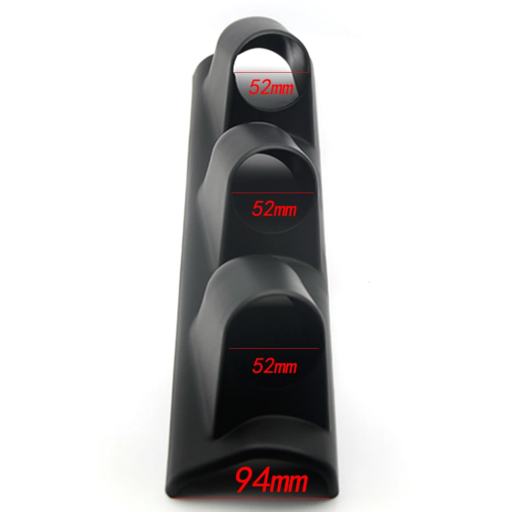 Универсальный черный 2 дюйма 52 мм Автомобильный тройной A-столб отверстия