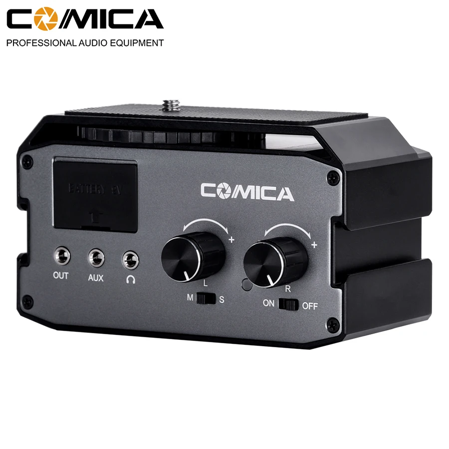 

COMICA CVM-AX3 Dual XLR/6.35MM/3.5MM Microphone Audio Mixer Adapter for Canon Nikon DSLR camera camcorder for shooting videos