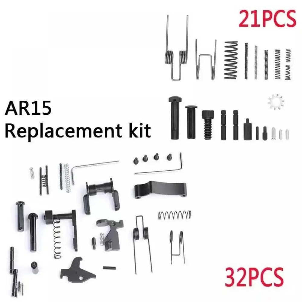 

New Tactical 21Pcs/32Pcs All Lower Parts Kit Springs Detents Magazine Catch Spare Parts for Hunting 223 5.56 Rifle Accessories
