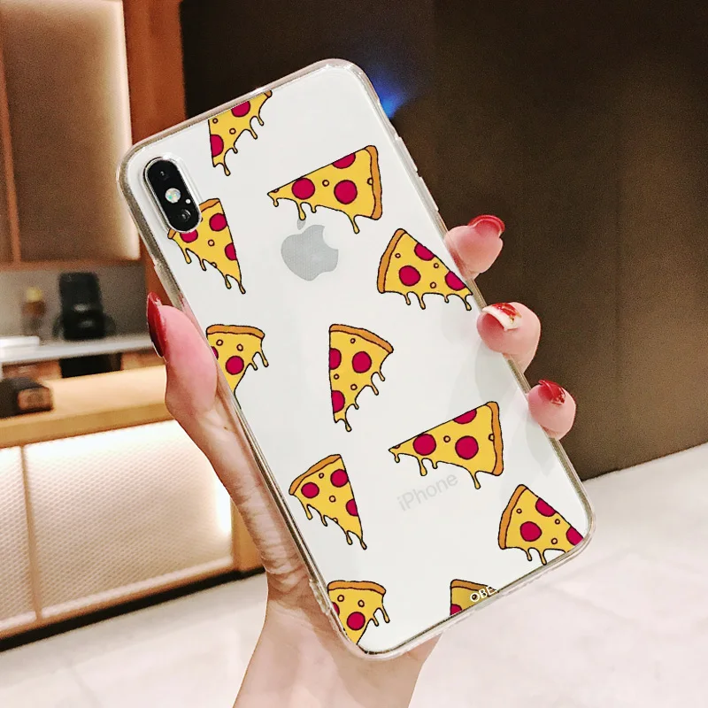 Мягкий прозрачный силиконовый чехол для iPhone 11Pro X XR XS Max 8 7 6 6s Plus гамбургеры