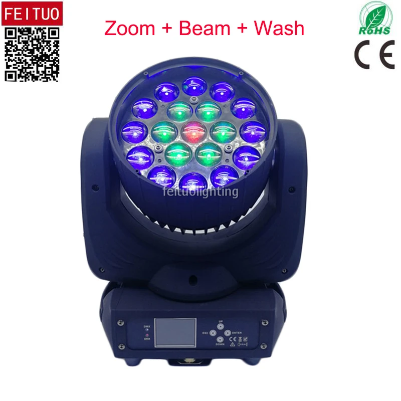 Кольцо управления Американский DJ Inno цветной луч zoom19x15w rgbw 4 в 1 zoom led движущаяся головка mac aura dmx 512 движущаяся голова мыть освещение