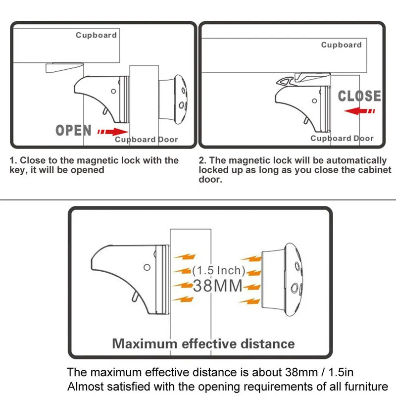 Магнитный Невидимый замок для шкафа детей домашних животных 4/8 шт. | Мебель