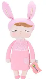 С оригинальным бумажным пакетом Metoo angela rabbit,, новейший стиль, оригинальная Одежда для куклы, плюшевая юбка с рисунком, подарок для детей - Цвет: pink3