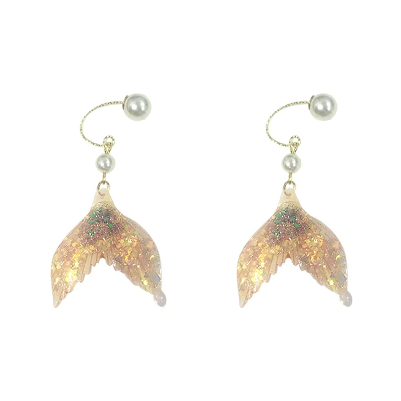 

Корейские элегантные висячие серьги с искусственным жемчугом в форме сердца женские свадебные асимметричные серьги вечерние Рождественск...